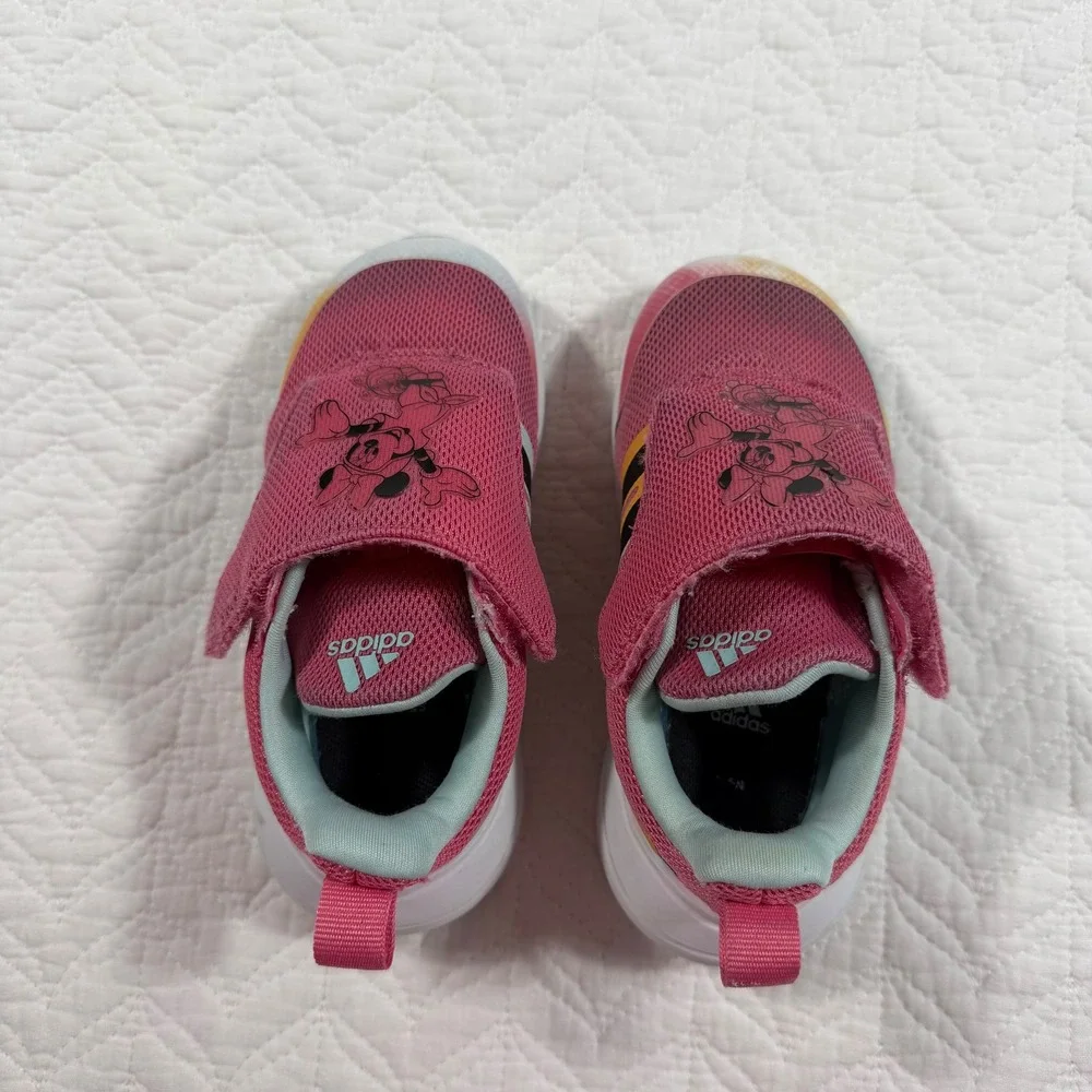 Kids Adidas Minnie Mouse Pink Running Shoes Size 7.5K‎ Toddler Girls